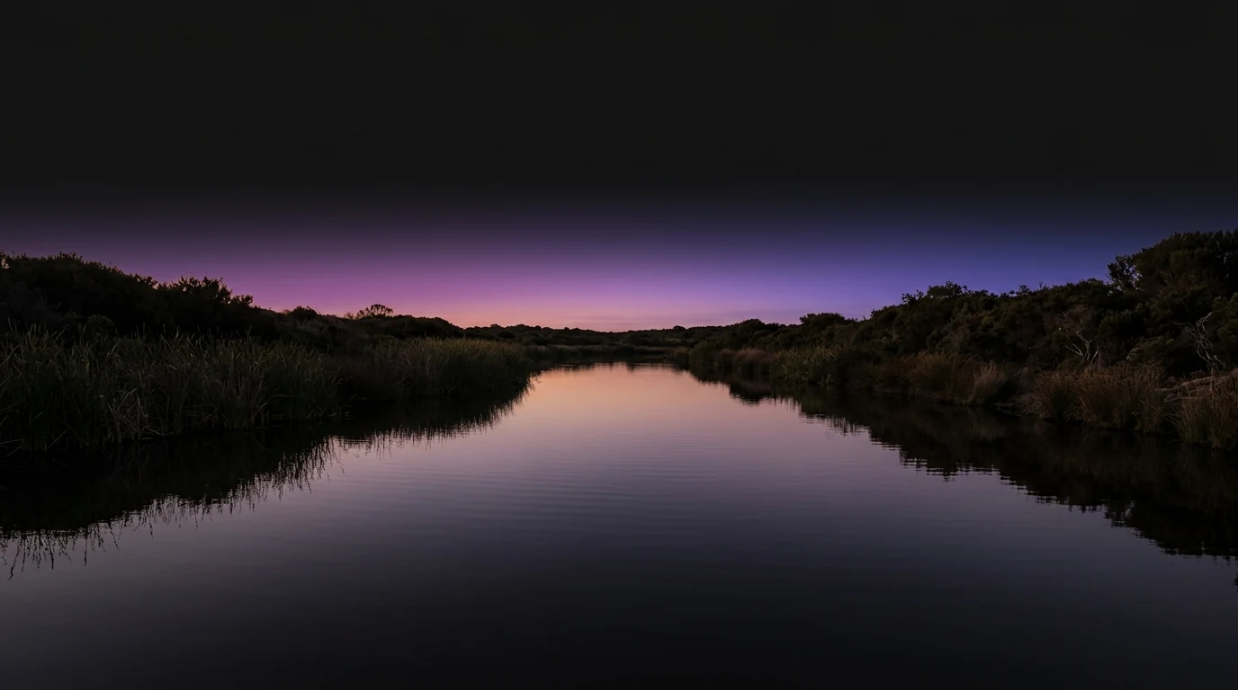 A still creek under warm low evening light, on Use the Word Suicide: Why Naming It Matters - The Endurant Way